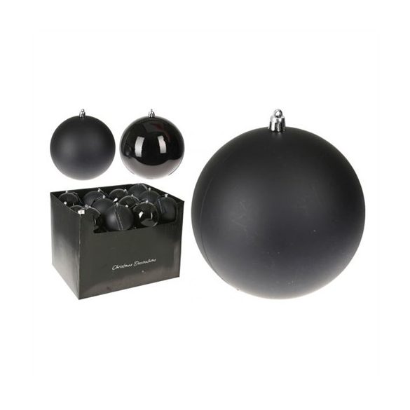 Műanyag gömb 12cm - Fekete 3féle