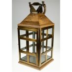 Lámpás fa/réz 58cm - Barna