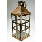 Lámpás fa/réz 68cm - Barna