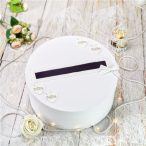 Esküvői persely fehér csipkés 30cm