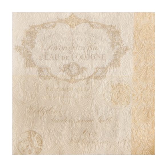 Papír szalvéta 33x33cm 3 régetű - Fiorentina krém (20db/csom.)