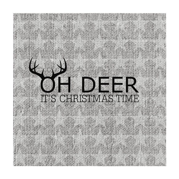 Papír Szalvéta 3 rétegű - Oh Deer 33x33cm ezüst S/20