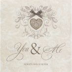   Papír Szalvéta 3 régetű - Fiorentina You & Me - krém - szürkésbarna 33x33cm krém S/20db