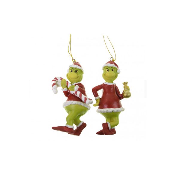 Grincs manó poly 6x4,5x10cm akasztós - 2féle