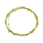 Koszorú 17cm - Zöld/sárga