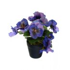 Árvácska csokor 19cm - Kék (műanyag cserépben)