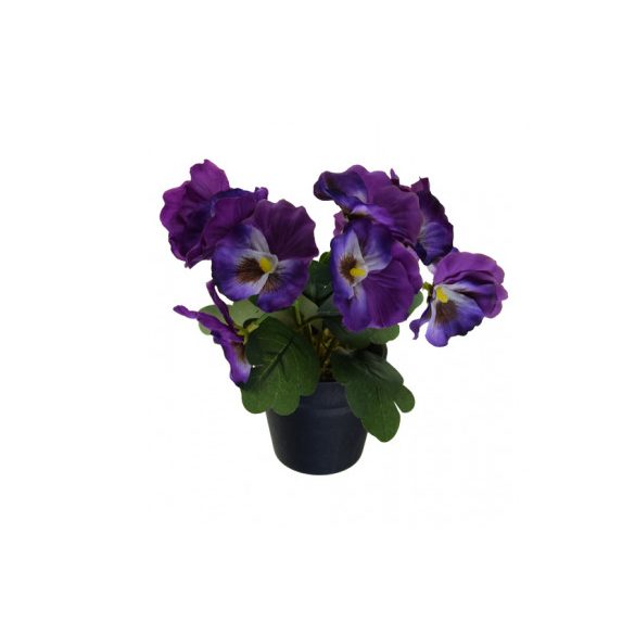 Árvácska csokor 19cm - Lila (műanyag cserépben)