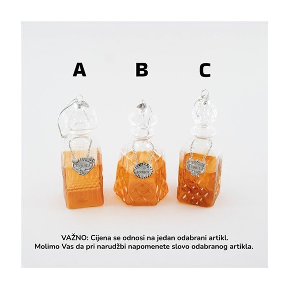 Karácsonyfadísz üveg 6,3x12,3cm - Átlátazó 3féle