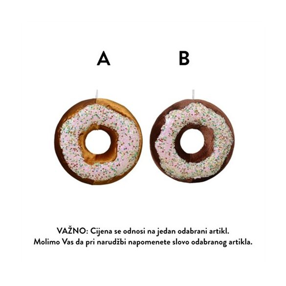 Fánk mézeskalács bársony akasztós 19x3,5cm - 2 féle