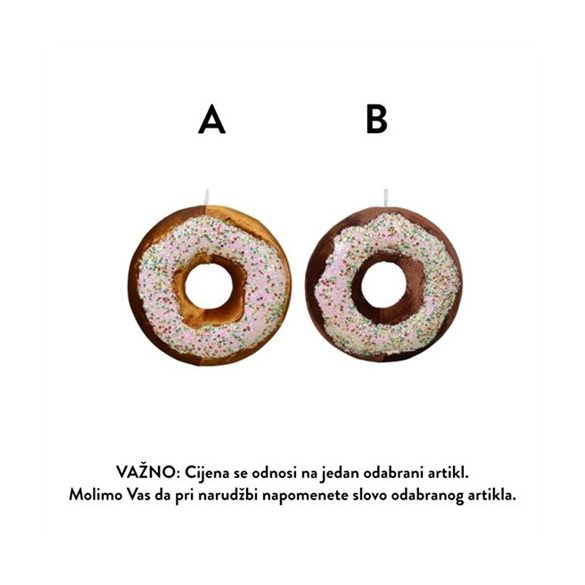 Fánk mézeskalács bársony akasztós 13x3cm - S/2