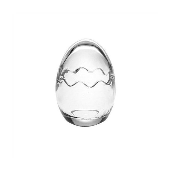 Cukorkatartó tojás üveg 10,5x8cm