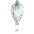 Hőlégballon 36cm - Zöld