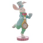 Nyúl teával órával 30cm poly - Fiú