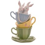 Nyulak teásbögrében 18,7cm poly