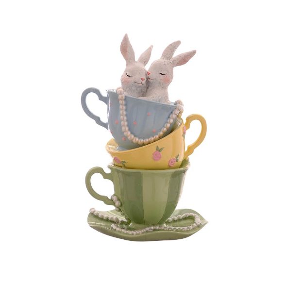 Nyulak teásbögrében 18,7cm poly