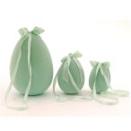 Tojás masnival flokkolt 25cm - Világos zöld