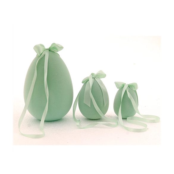 Tojás masnival flokkolt 25cm - Világos zöld