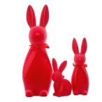 Nyúl flokkolt 19cm - Fukszia