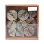 Karácsonyfadísz papír akasztható 6cm - 3színben S/9