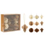 Karácsonyfadísz papír akasztható - 3x3 féle S/9