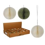 Karácsonyfadísz papír akasztható 6cm - 3 féle