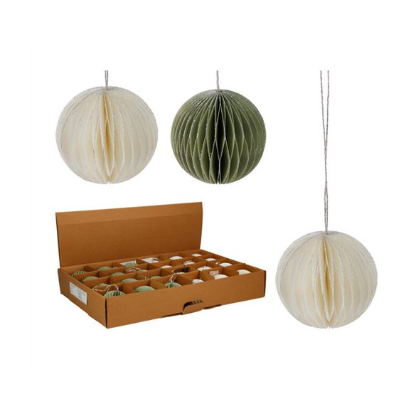 Karácsonyfadísz papír akasztható 6cm - 3 féle