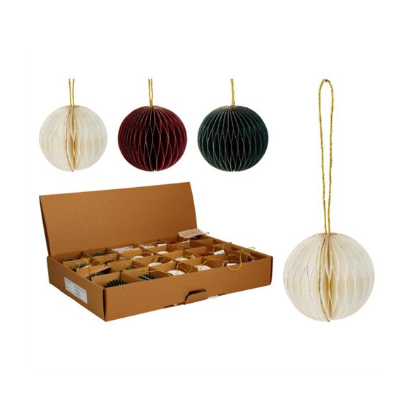 Karácsonyfadísz papír akasztható 6cm - 3 féle