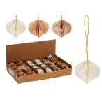 Karácsonyfadísz papír akasztható 6cm - 3 féle