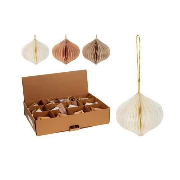 Karácsonyfadísz papír akasztható 8cm - 3 féle