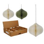 Karácsonyfadísz papír akasztható 8cm - 3 féle