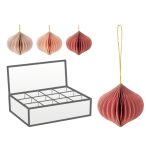 Karácsonyfadísz papír akasztható 8cm - 3 féle