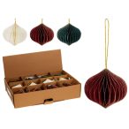 Karácsonyfadísz papír akasztható 8cm - 3 féle