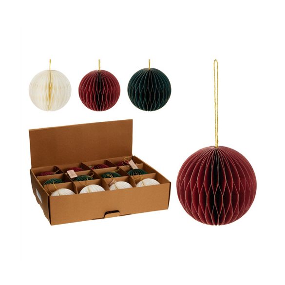 Karácsonyfadísz papír akasztható 10cm - 3 féle