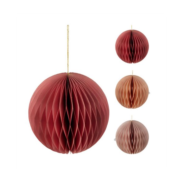 Karácsonyfadísz papír akasztható 25cm - 3 féle