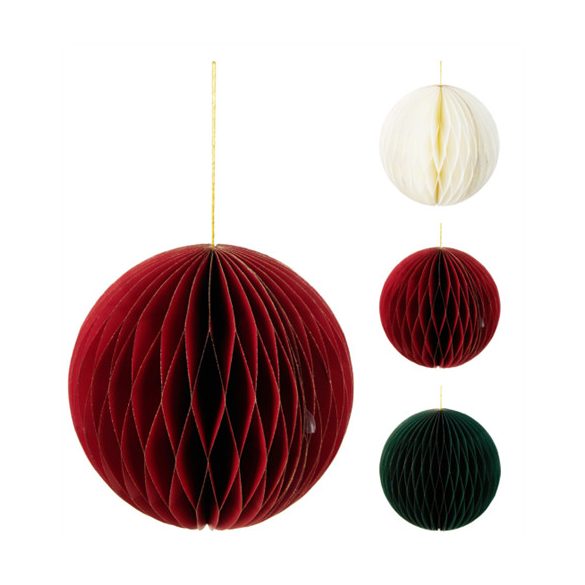 Karácsonyfadísz papír akasztható 25cm - 3 féle