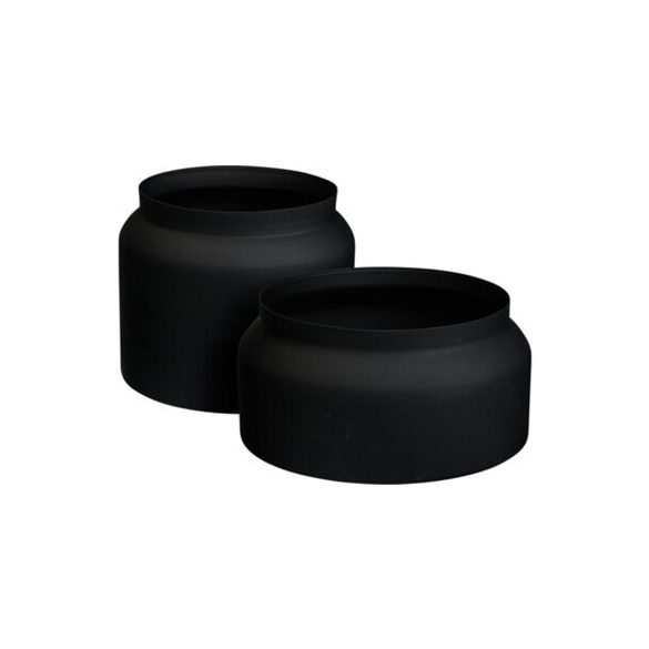 Kaspó fém 33x26,5cm - Fekete (S-es)