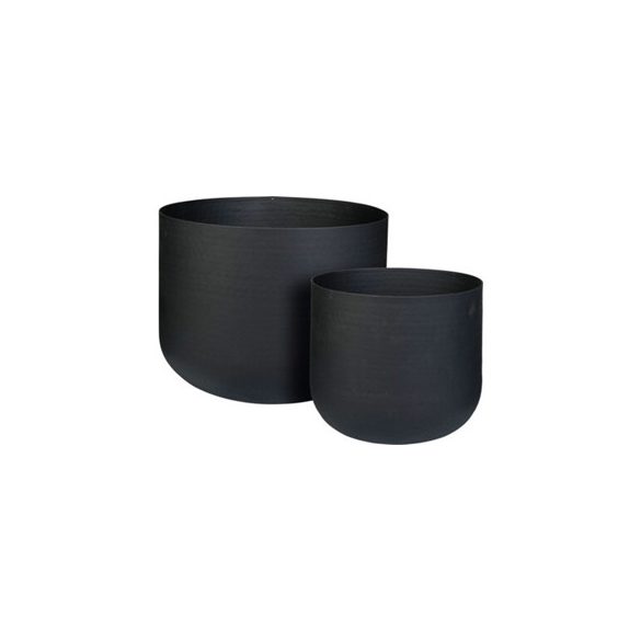 Kaspó fém 41x33cm - Fekete (M-es)