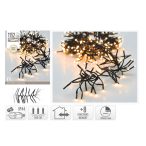   Fényfüzér cluster 1152LED-es 8,4m+3m (fekete vezetékes) - Melegfehér (kül-és beltér)