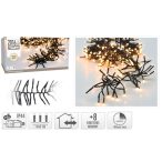   Fényfüzér cluster 2016 LED-es 14,6m+3m (fekete vezetékes) - Melegfehér (kül-és beltér)