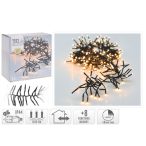   Fényfüzér cluster 1512LED-es 11m+3m (fekete vezetékes) - Melegfehér extra (kül-és beltér)