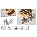   Fényfüzér cluster 2016LED-es 14,6m+3m (fekete vezetékes) - Melegfehér (kül-és beltér)