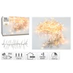   Fényfüzér cluster 2016LED-es 14,6m+3m (átlátszó vezeték) - Melegfehér (kül-és beltér)