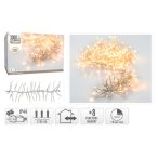   Fényfüzér cluster 3000LED-es 21,8m+3m (átlátszó vezeték) - Melegfehér (kül-és beltér)