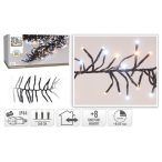   Fényfüzér cluster 2016LED-es 14,6m+3m (fekete vezeték) - Fehér/Melegfehér (kül-és beltér)