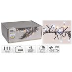   Fényfüzér cluster 3000LED-es 21,8m+3m (fekete vezeték) - Fehér/Melegfehér (kül-és beltér)