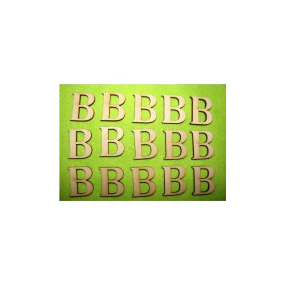 Natúr fa betűk Book Antiqua B 15db/csomag 3cm