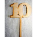 Natúr fa beszúrós 10 szám kövér 1db/csomag 18cm