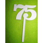 Fehér fa beszúrós 75 szám kövér 1db/csomag 18cm