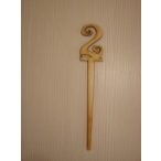 Natúr fa beszúrós vidám számok 18x3cm