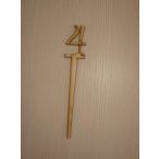 Natúr fa beszúrós vidám számok 18x3cm